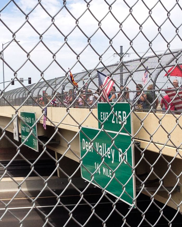 Today The 19 Fallen Firefighters From Arizona Are Being Led Back To Their Home In Prescott For Their Funerals. Hundreds Of People Are Lining The Arizona Freeways To Show Their Respect