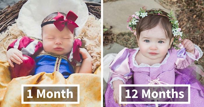 Each Month I Created Princess Costumes For My Baby Girl To Cope With Postpartum Depression