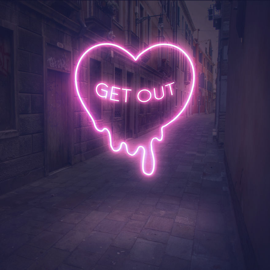 I Create Digital Neon Art