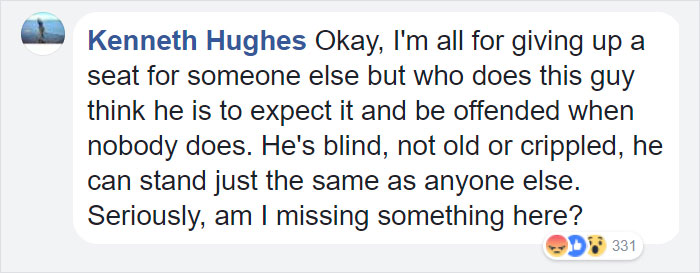 Blind Man Left In 'Tears' After Nobody Gave Up Their Seat For Him And His Guide Dog On The Train Blind Man Left In 'Tears' After Nobody Gave Up Their Seat For Him And His Guide Dog On The Train