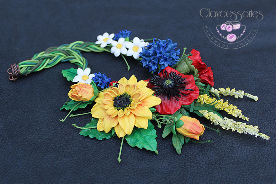 I Use Polymer Clay To Create Floral Jewellery