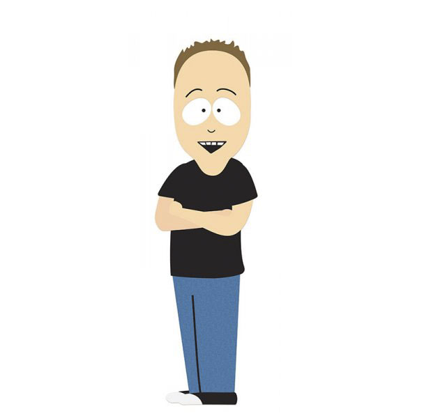 Cartoonist self-portrait in a simplified animated style, featuring a smiling character with crossed arms.