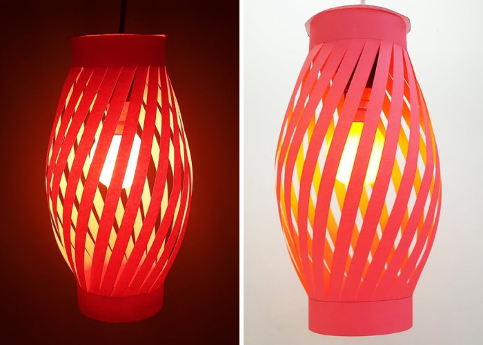 How To Make A Night Lamp Out Of Paper – Diy Paper Lamp (Pendant Light)