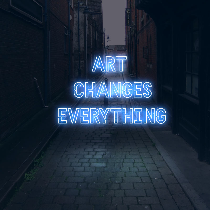 I Create Digital Neon Art