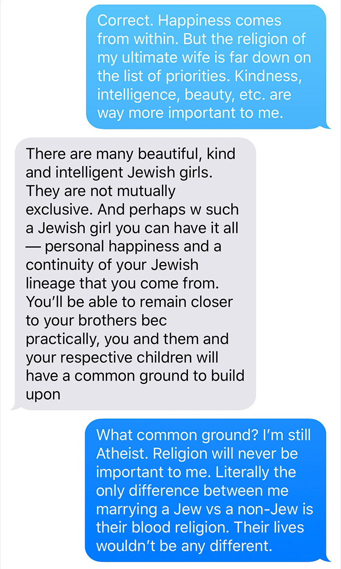 Jewish Aunt Tries To Convince Her Nephew To Dump His Non-Jew GF, And Here's How He Responds