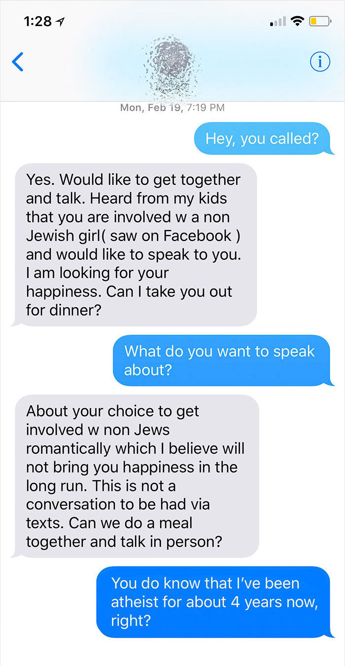 Jewish Aunt Tries To Convince Her Nephew To Dump His Non-Jew GF, And Here's How He Responds