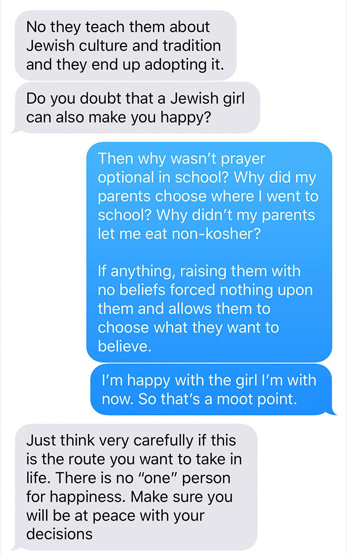 Jewish Aunt Tries To Convince Her Nephew To Dump His Non-Jew GF, And Here's How He Responds