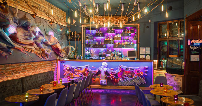 Bunch Of Artists Unite To Design The Interior Of This Surreal Bar And The Details Are Incredible