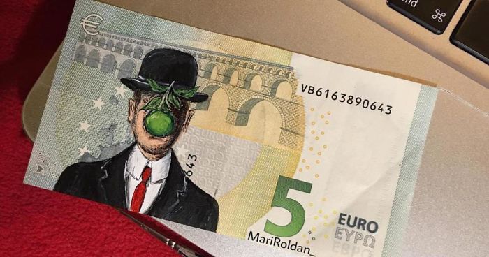 Artist Recreates Famous Paintings Using Money As Her Canvas