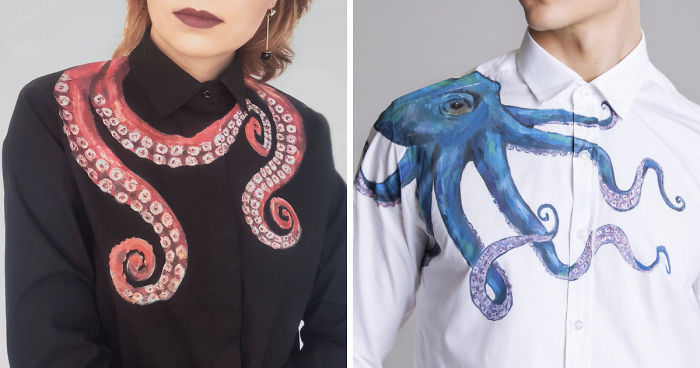 I Paint On Blank Shirts To Make Them Less Boring