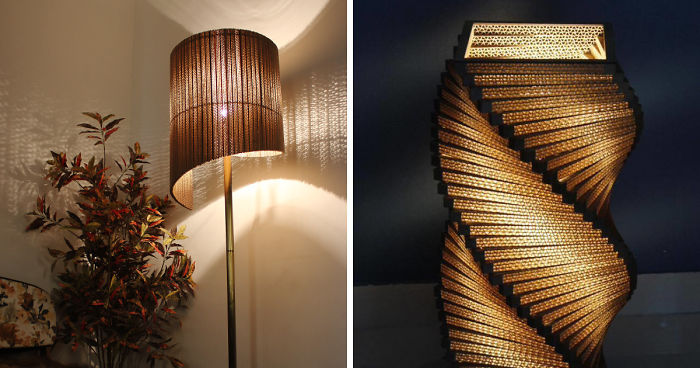 We Make Cardboard Lamps That Combine Our Love For Art And Earth