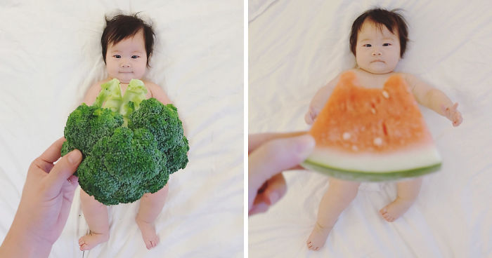 I Dressed My Baby Up In Food Outfits For 2 Weeks