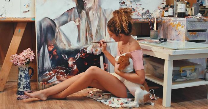 18-Year-Old Painter Stuns The Art World With Her Vibrant Paintings, Sells Them For $10k