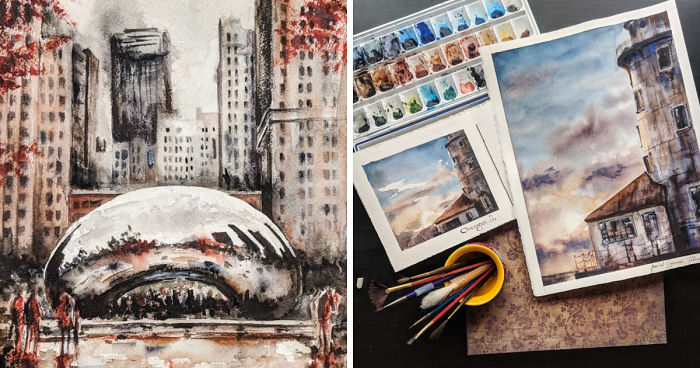My Beloved City Of Chicago In Watercolor Paintings