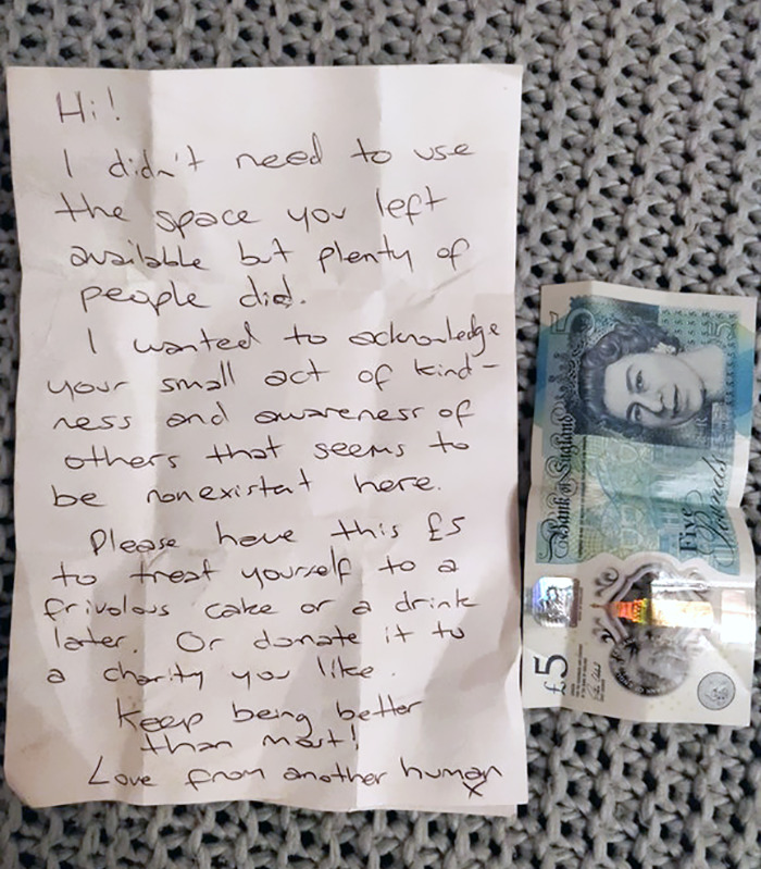 Left A Sign On My Car Saying I Was Out All Day And People Could Block Me In. This Note Was Attached When I Got Back