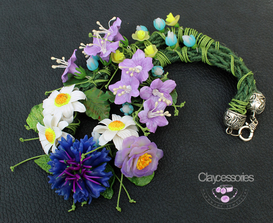I Use Polymer Clay To Create Floral Jewellery