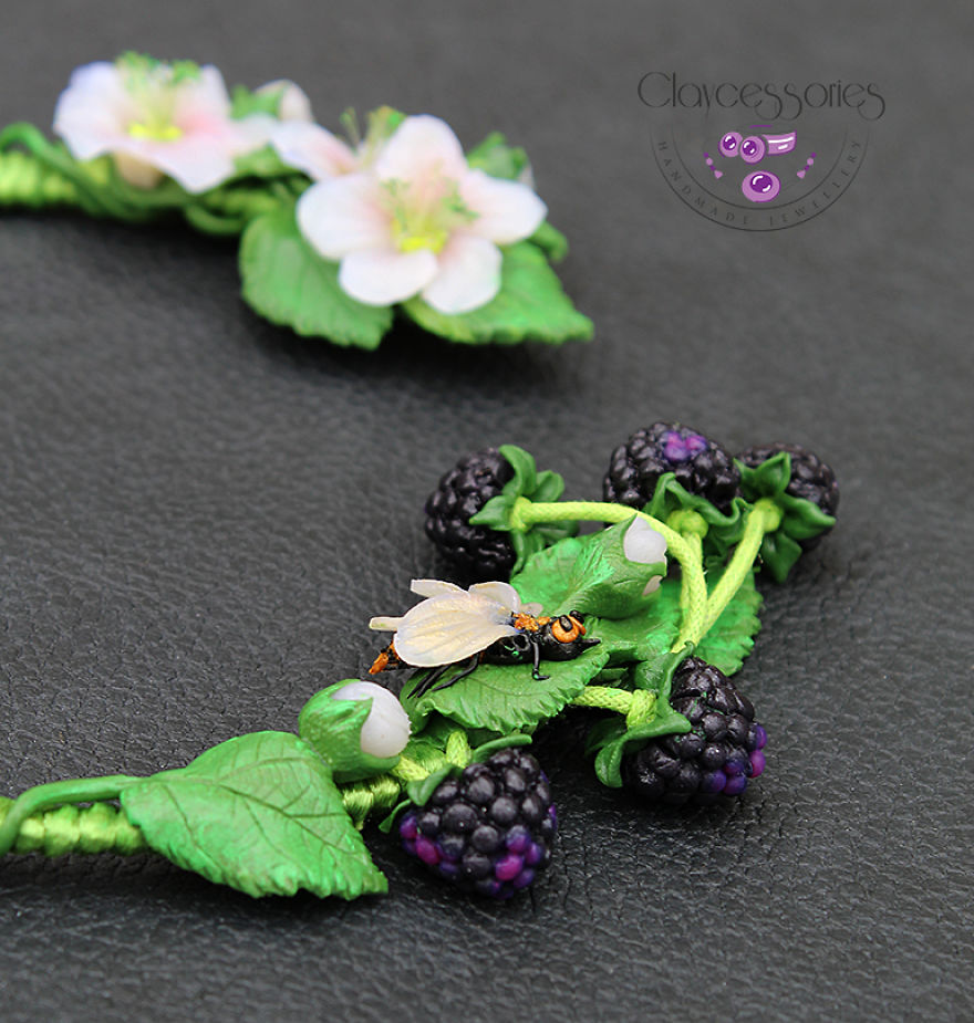 I Use Polymer Clay To Create Floral Jewellery