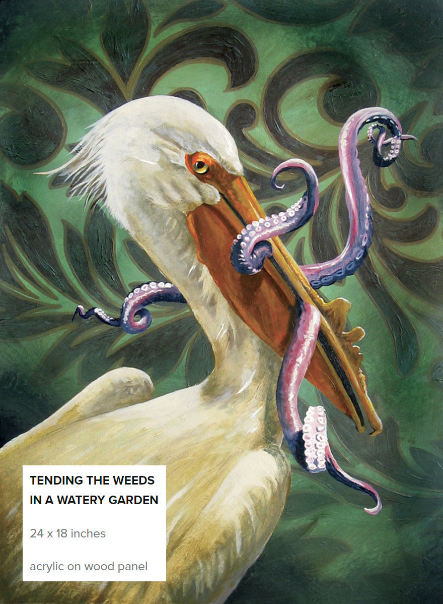 Tending The Weeds In A Watery Garden