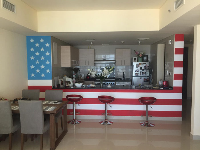 Girlfriend's Irish, I’m American. She’s Been Bugging For Me To Paint Her Wall, But Didn’t Care What Color. Well You’re Welcome