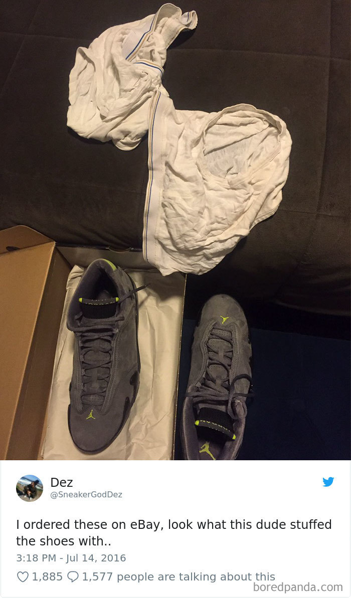 You Gotta Do What You Gotta Do When You Don't Have Tissue To Stuff Shoes