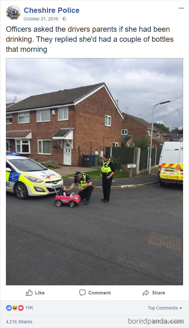 Driver Breathalysed By Police For Suspicious Behavior