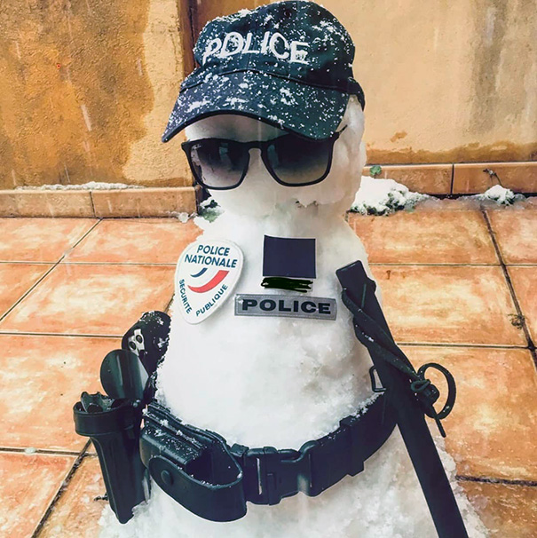 Obviously, The Snow Gave A Lot Of Fun For The National Police Officers