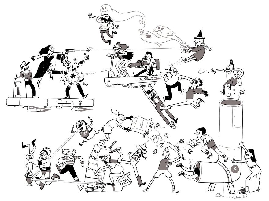 Artist Challenges Himself To Add One Character To Fight Scene A Day Until It Gets Too Big To Upload On Twitter