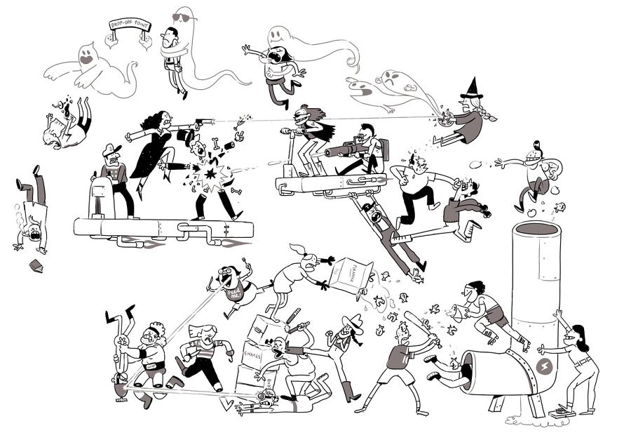 Artist Challenges Himself To Add One Character To Fight Scene A Day Until It Gets Too Big To Upload On Twitter