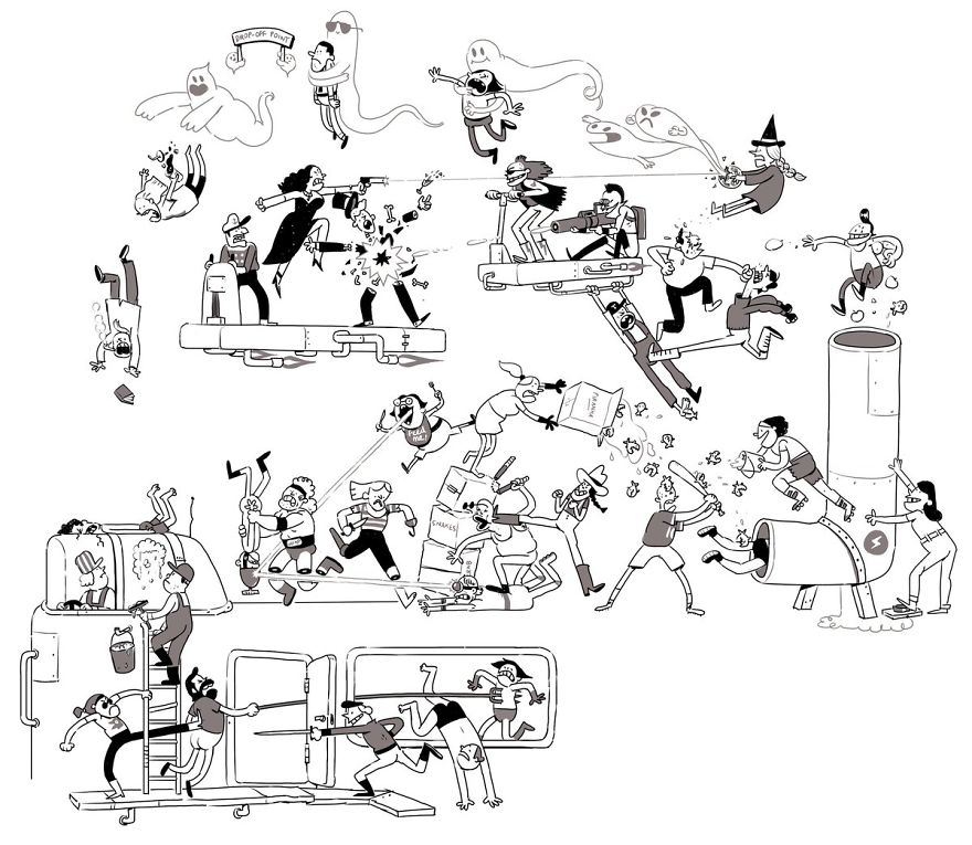 Artist Challenges Himself To Add One Character To Fight Scene A Day Until It Gets Too Big To Upload On Twitter