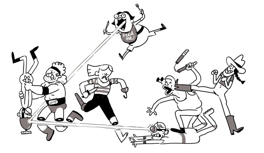 Artist Challenges Himself To Add One Character To Fight Scene A Day Until It Gets Too Big To Upload On Twitter