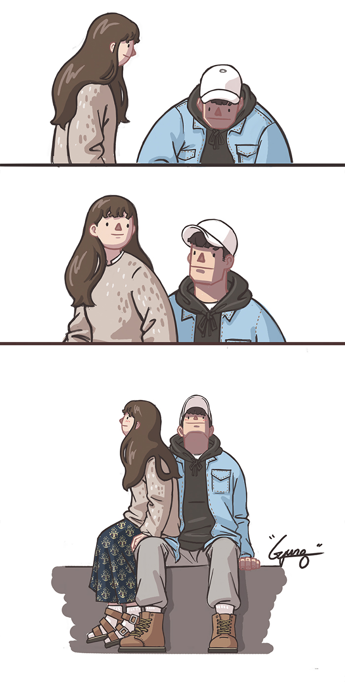 Girlfriend-Boyfriend-Relationship-Illustrations-Gyungstudio