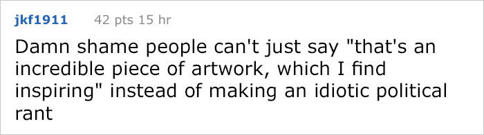Sexist Man Says Only "Men Of The West" Can Create Such Amazing Sculpture, Gets Response He Doesn't Expect