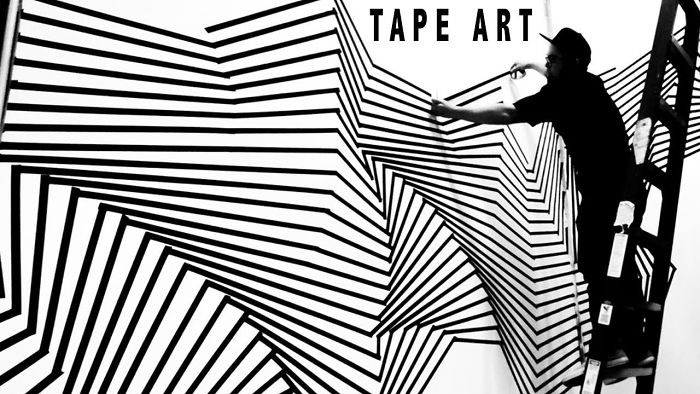 Tape Art Installation: Dimensionalizing The Corner At Wiretap Brewing In Los Angeles