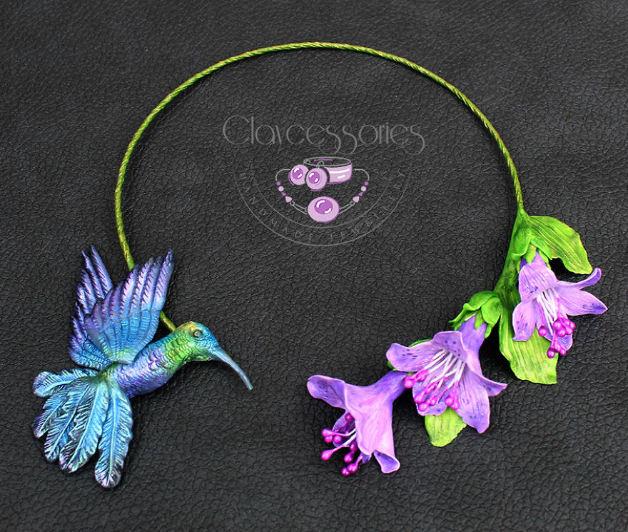 I Use Polymer Clay To Create Floral Jewellery