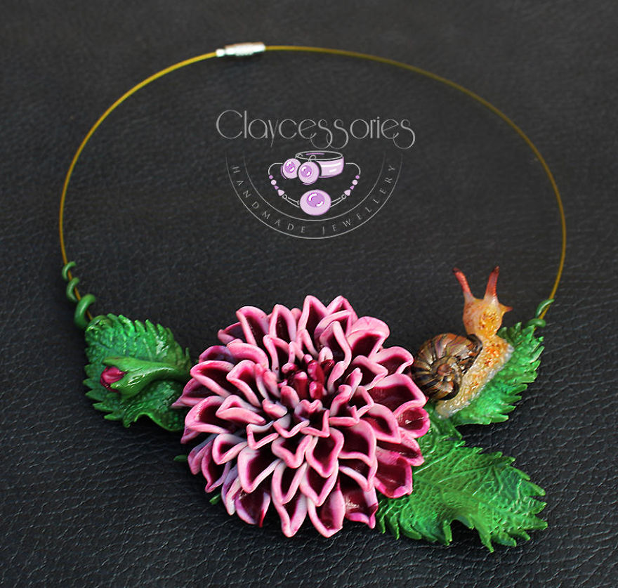 I Use Polymer Clay To Create Floral Jewellery