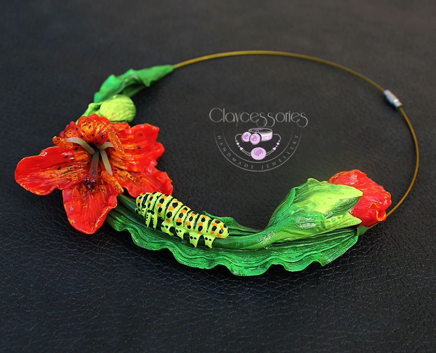 I Use Polymer Clay To Create Floral Jewellery