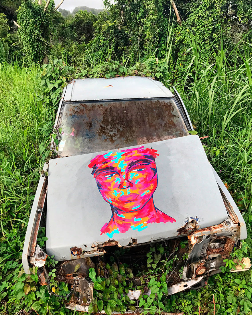 I Paint Colorful Portraits Of Women In The Streets Around The World I Paint Colorful Portraits Of Women In The Streets Around The World