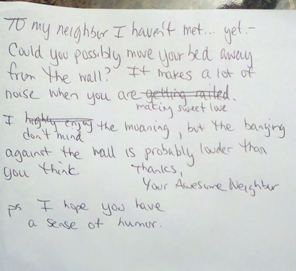 To My Noisy Neighbors