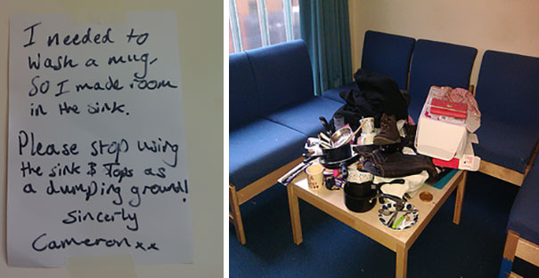 Since Moving Into Halls For The First Year Of University, Our Hygiene Skills Have Gone Downhill, To Say The Least. Finally, One Of Our Roommates Cracked And Cleaned Up The Rotting Mess. Or So We Thought