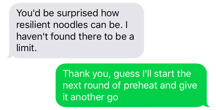 Depressed Person Texts Pasta Company Instead Of Crisis Line, Doesn&rsquo;t Expect A Response Like This