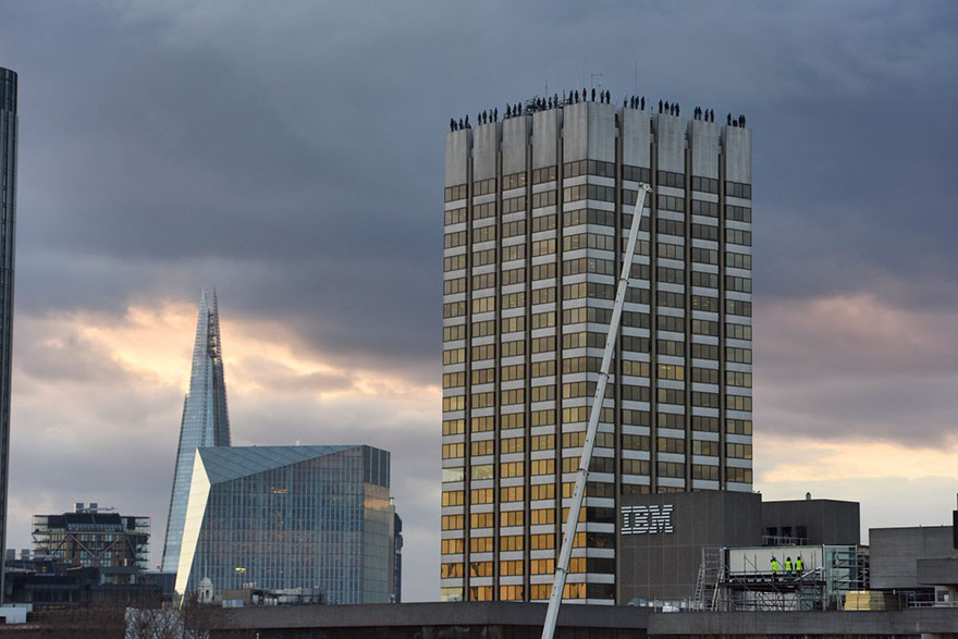 84 Sculptures Appear On Top Of A Building In London To Bring Awareness To Male Suicide Problem 84 Sculptures Appear On Top Of A Building In London To Bring Awareness To Male Suicide Problem