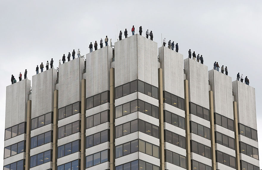 84 Sculptures Appear On Top Of A Building In London To Bring Awareness To Male Suicide Problem 84 Sculptures Appear On Top Of A Building In London To Bring Awareness To Male Suicide Problem
