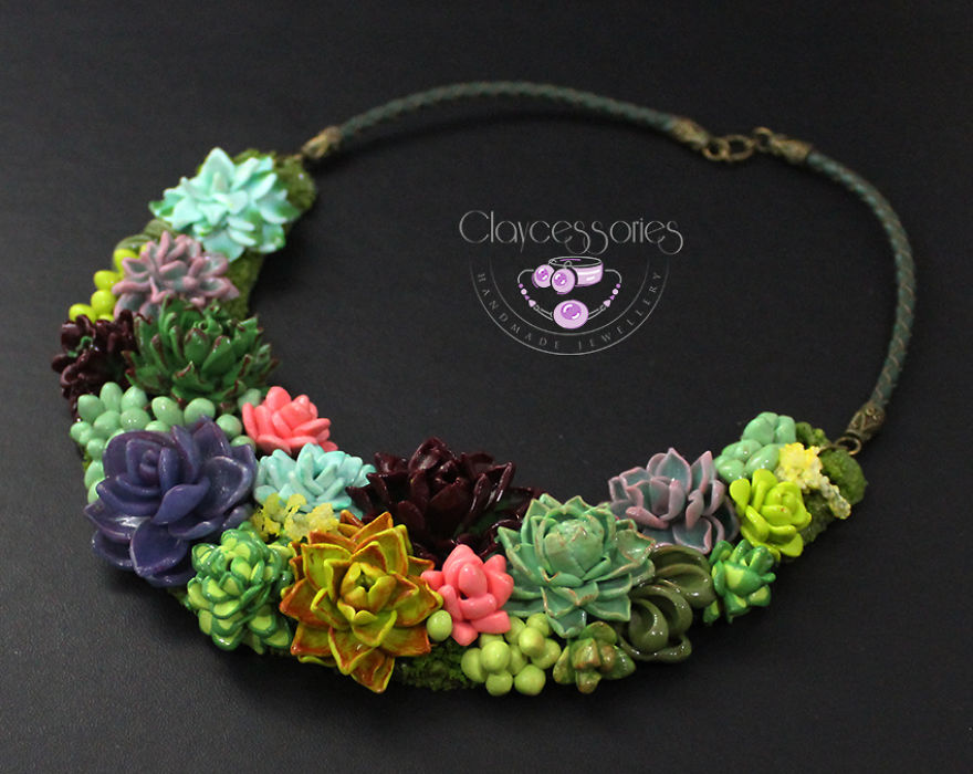 I Use Polymer Clay To Create Floral Jewellery