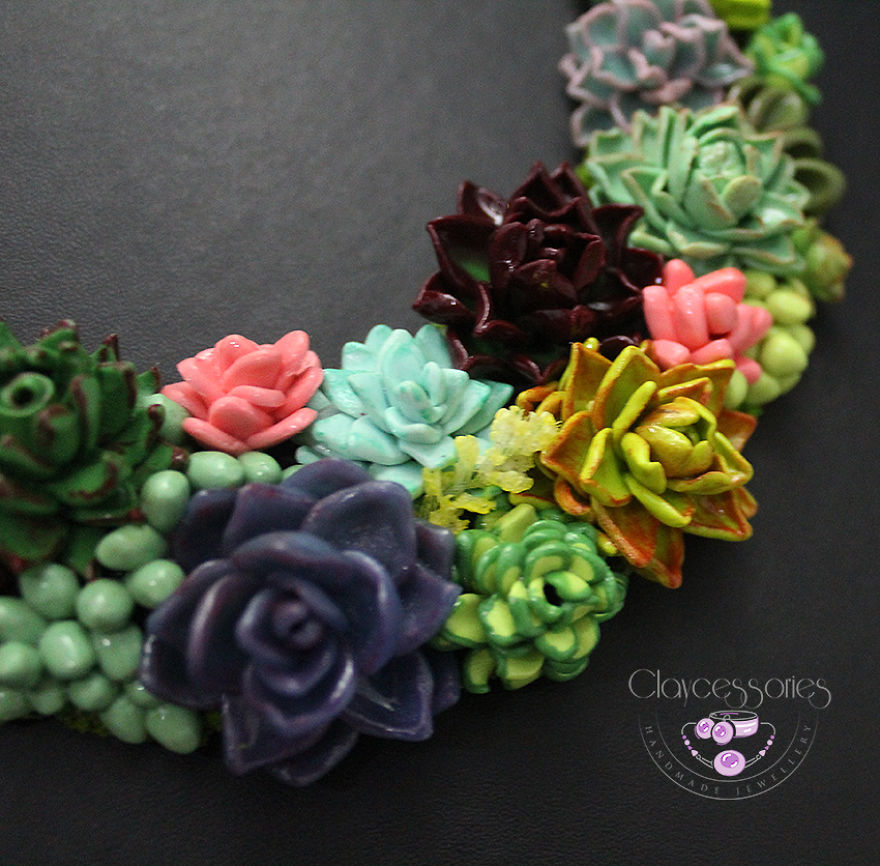 I Use Polymer Clay To Create Floral Jewellery