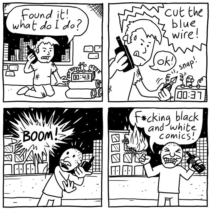 I Turn My Weird Thoughts Into Short Black And White Comics