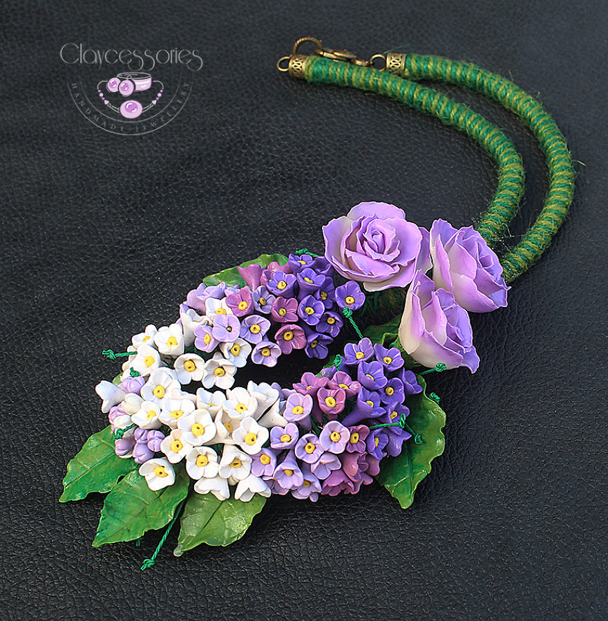 I Use Polymer Clay To Create Floral Jewellery