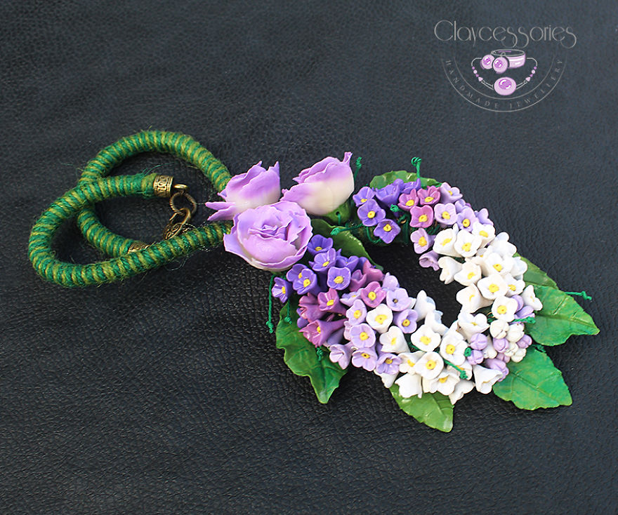 I Use Polymer Clay To Create Floral Jewellery