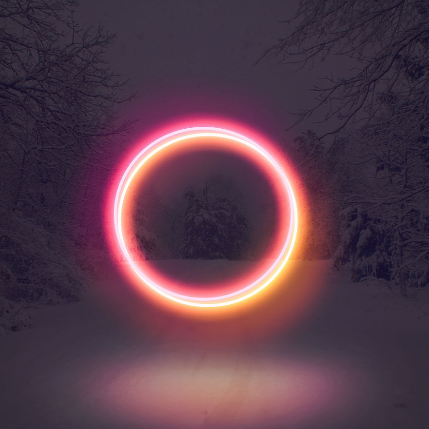 I Create Digital Neon Art