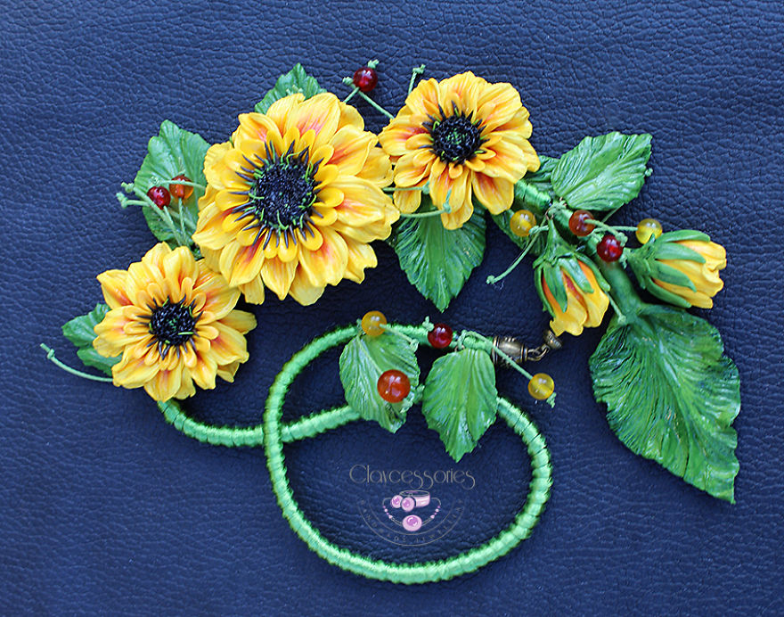 I Use Polymer Clay To Create Floral Jewellery