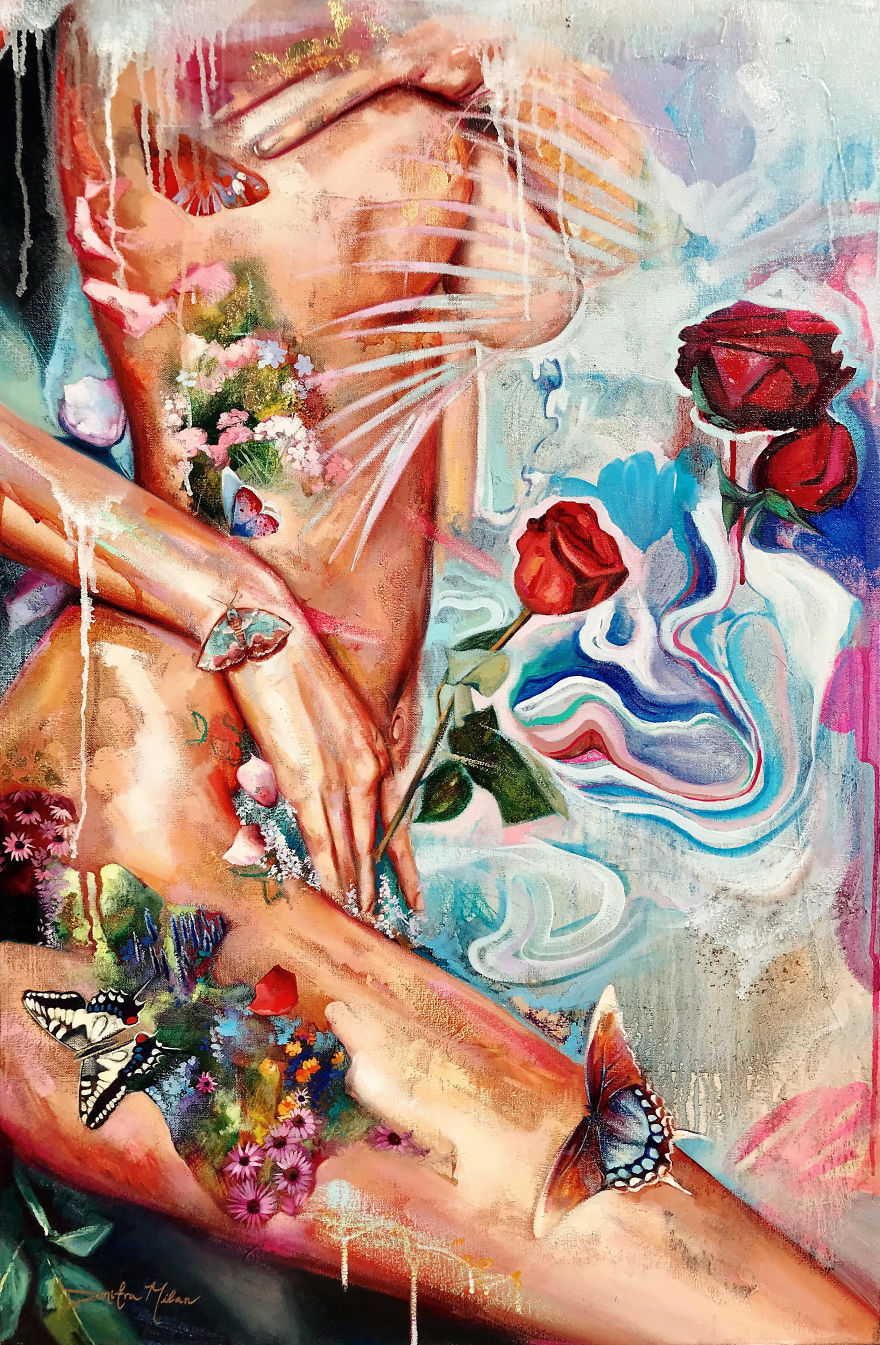 18-Year-Old Painter Stuns The Art World With Her Vibrant Paintings, Sells Them For $10k 18-Year-Old Painter Stuns The Art World With Her Vibrant Paintings, Sells Them For $10k